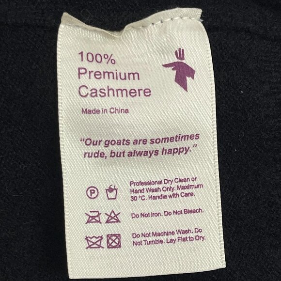 State Cashmere Women's Black V-Neck 100% Cashmere Sweater Size Large - Picture 6 of 7